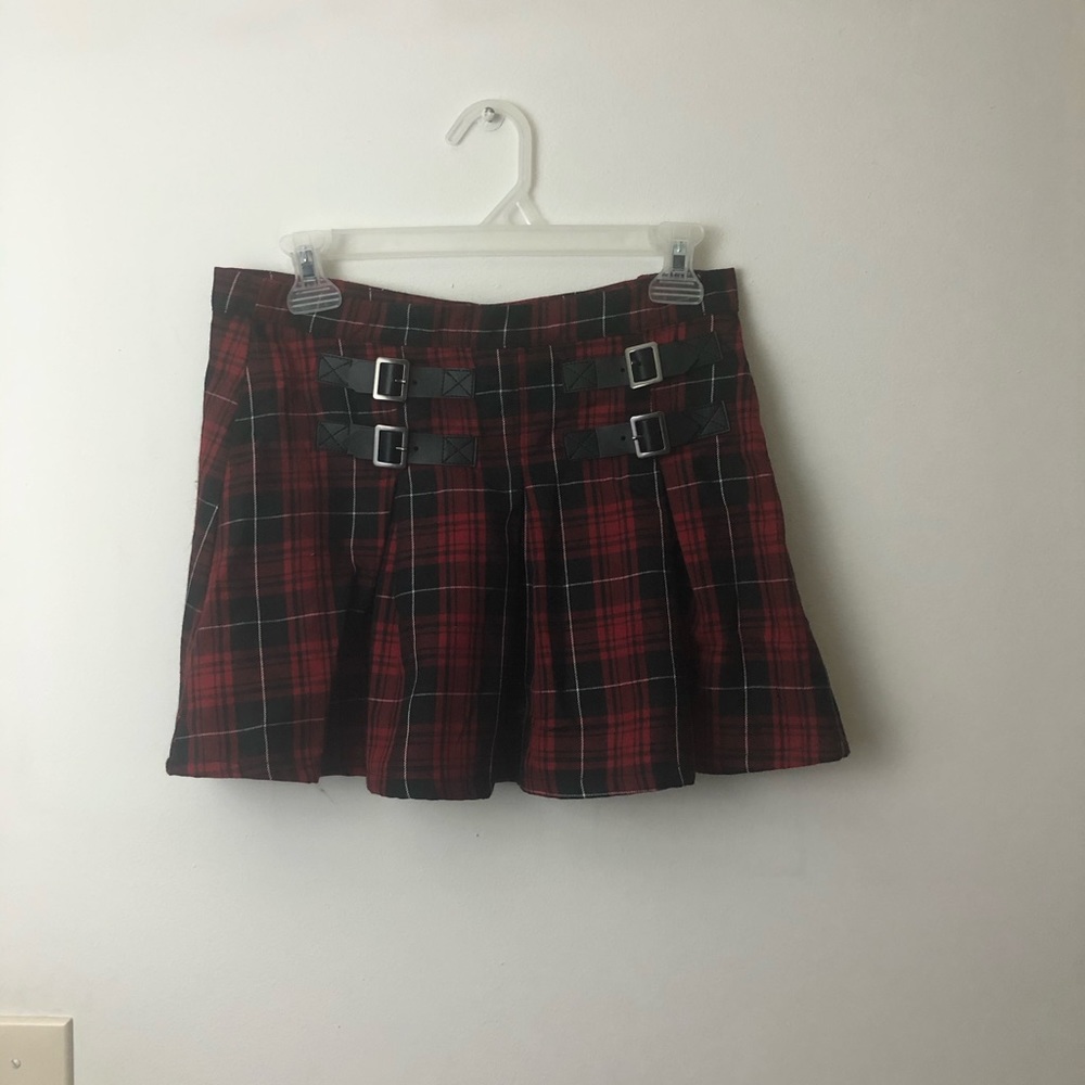 Red Plaid Skirt